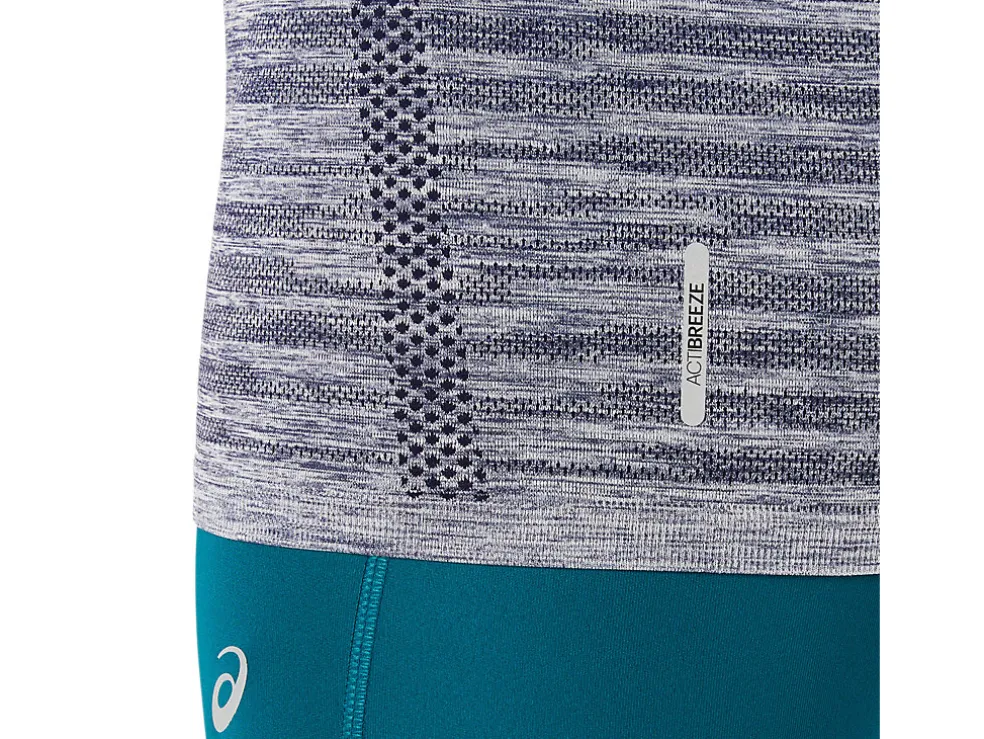 Kleding | Hardlopen>ASICS SEAMLESS LS TOP Aurora Green/Blue Expanse